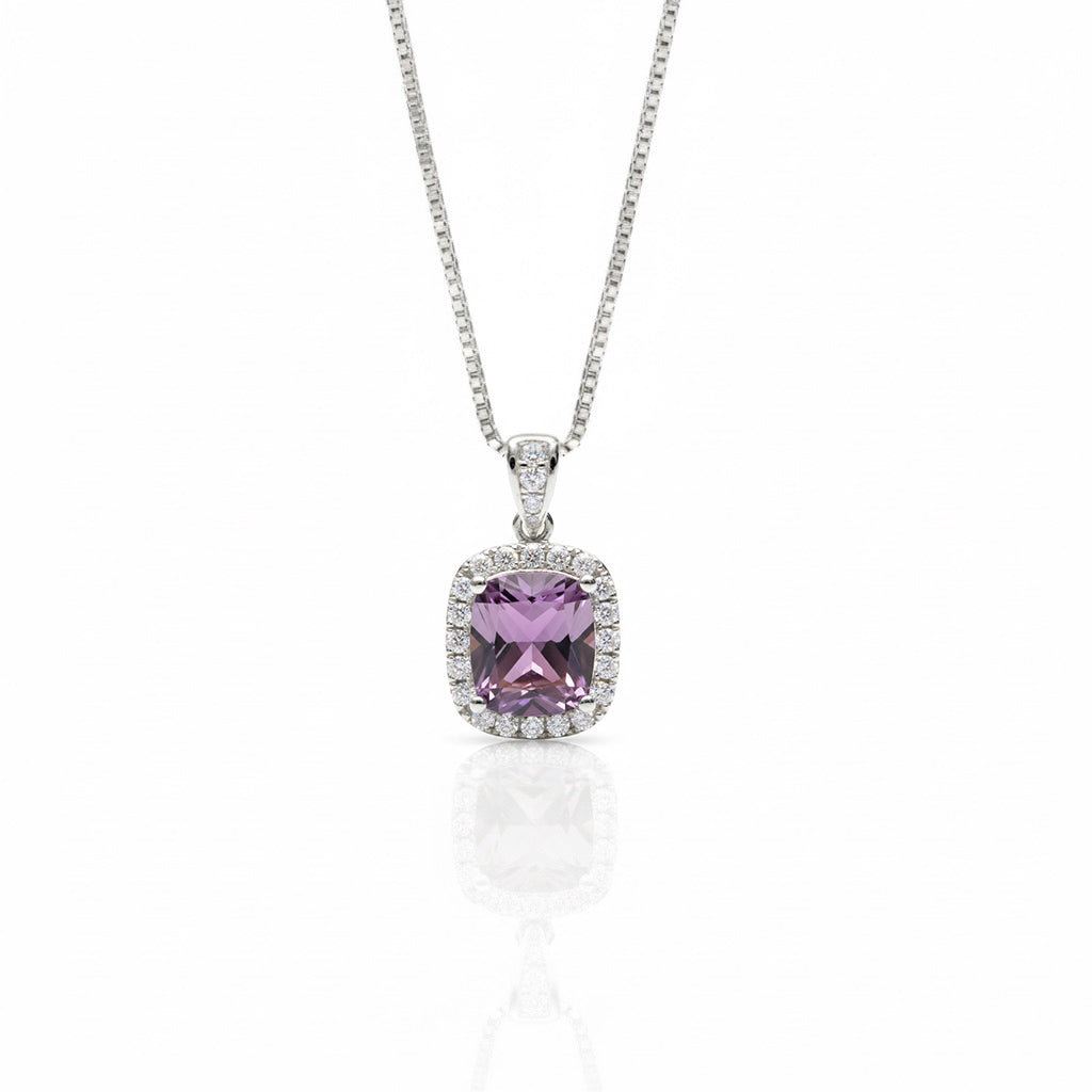 Elegance in Amethyst: Purple CZ Pendant