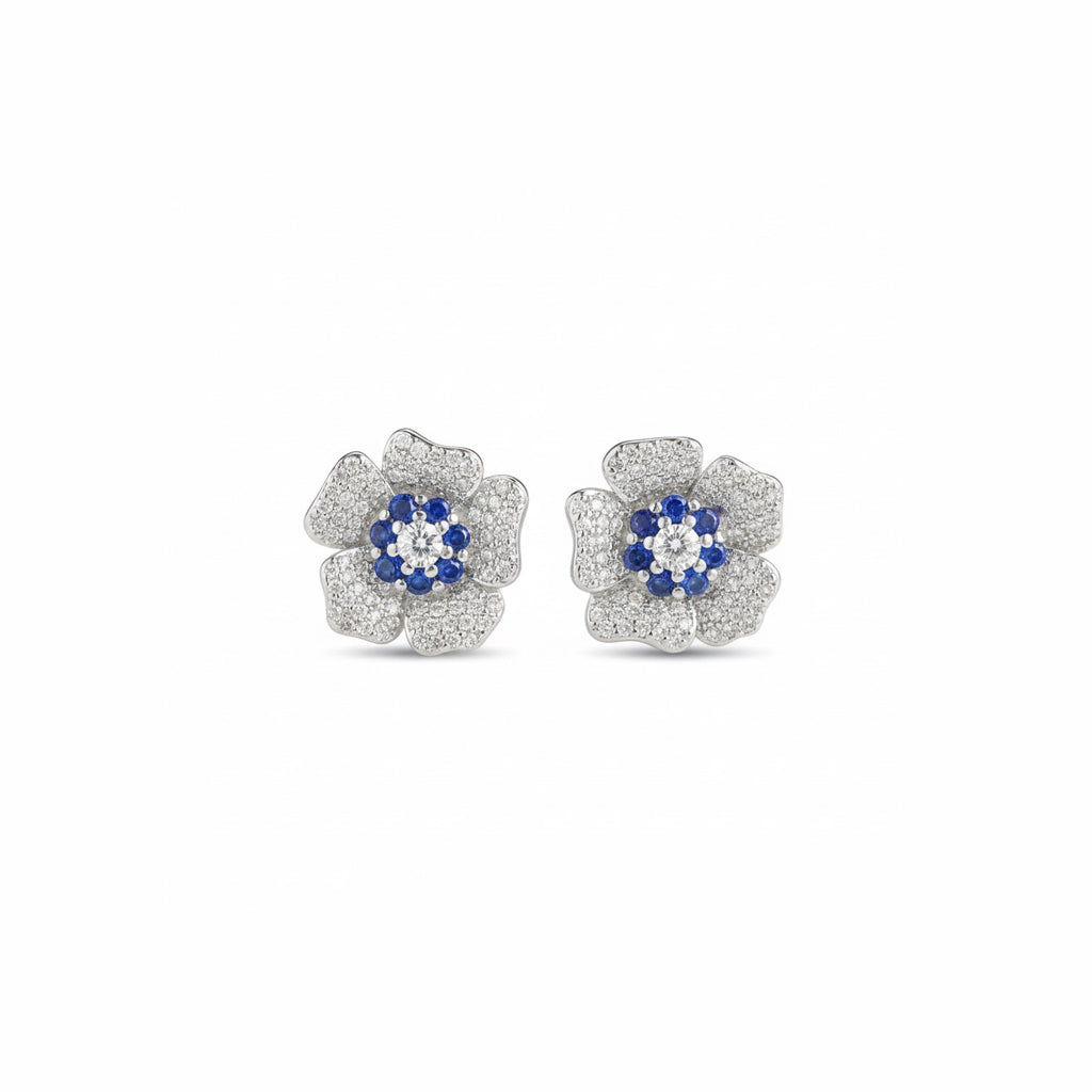 Flower Blue Studs