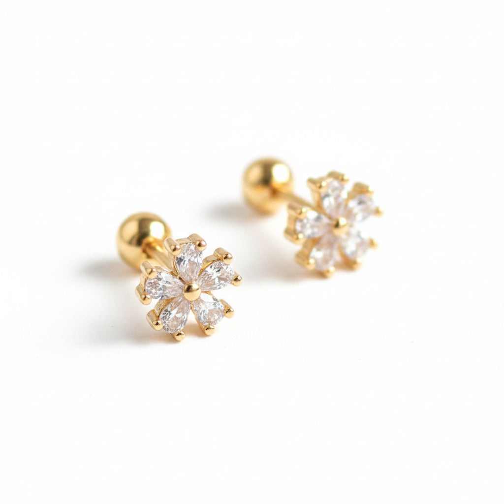 Gold Daisy Studs