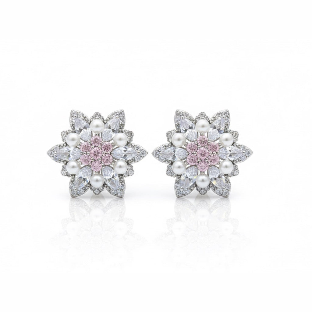 Pink Blossom Pearl Studs