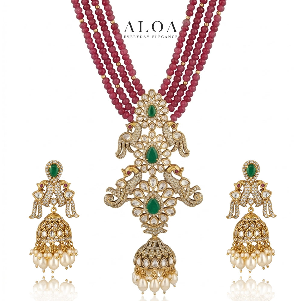 Peacock Ruby & Emerald Heritage Set