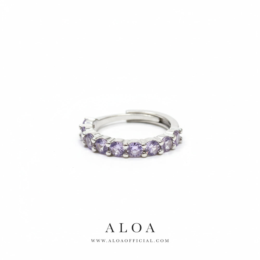 Lavender Sparkle Adjustable Ring
