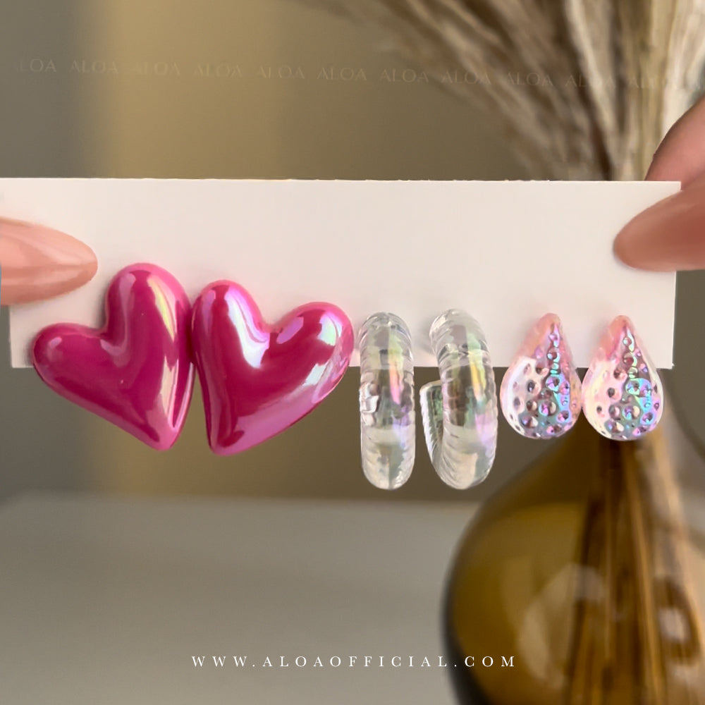 Color Pop: Statement Acrylic Earrings Set