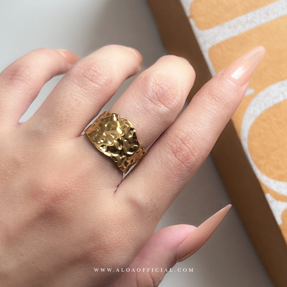 Gold Plated Geometric Ring