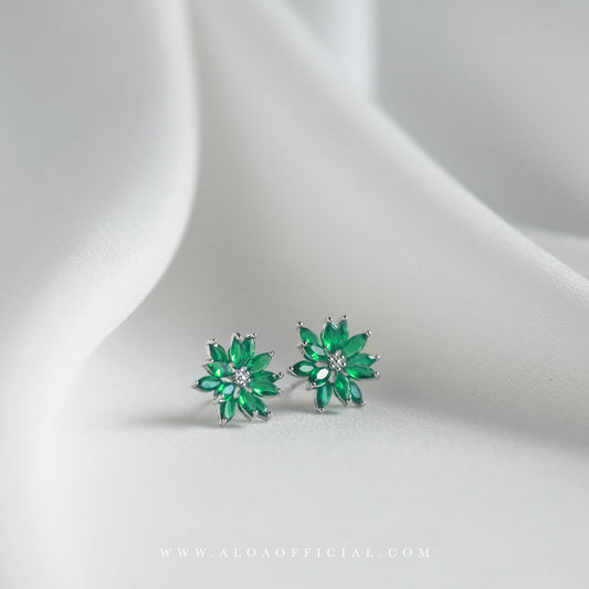 Emerald Bloom Earrings