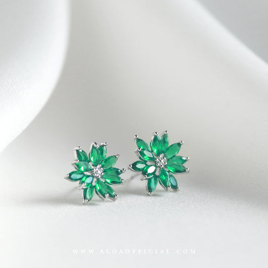 Emerald Bloom Earrings