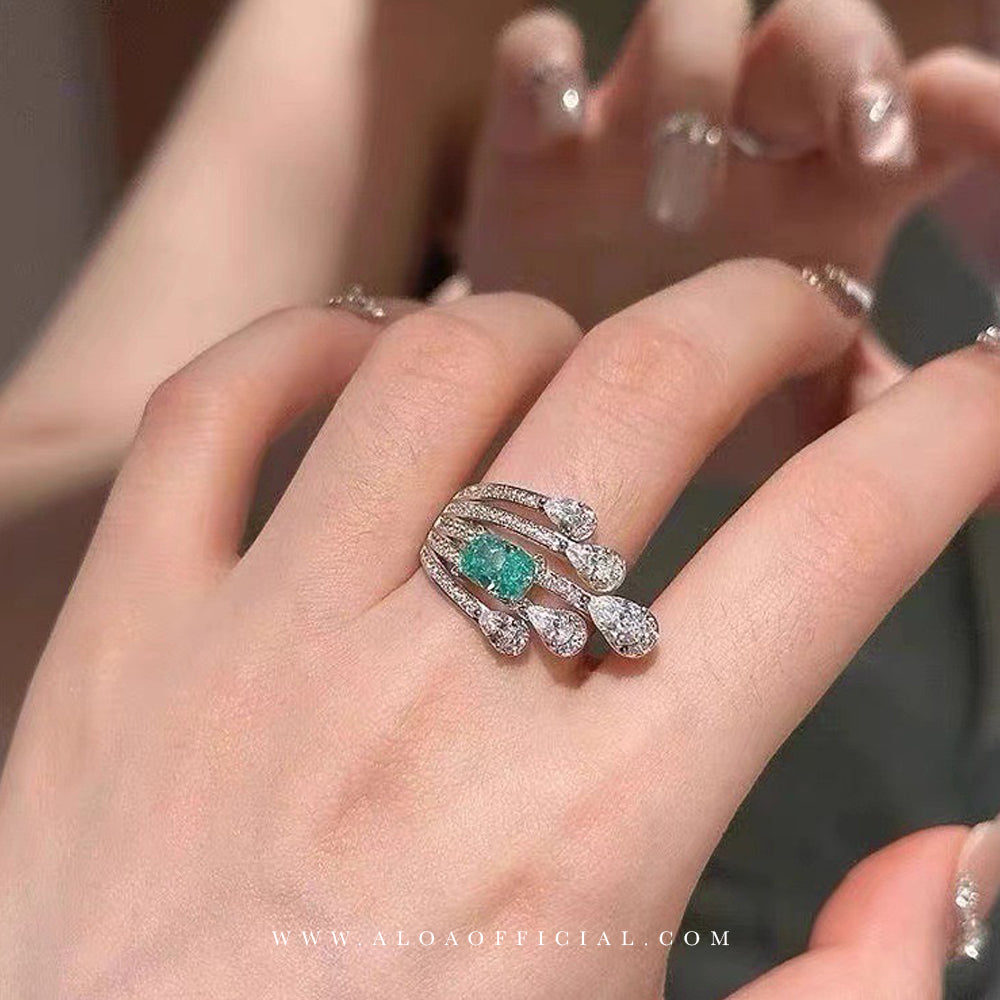 Water Drop CZ Ring