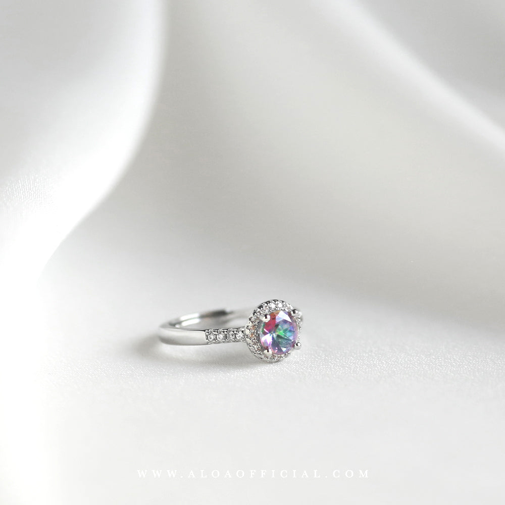 Twilight Halo CZ Ring