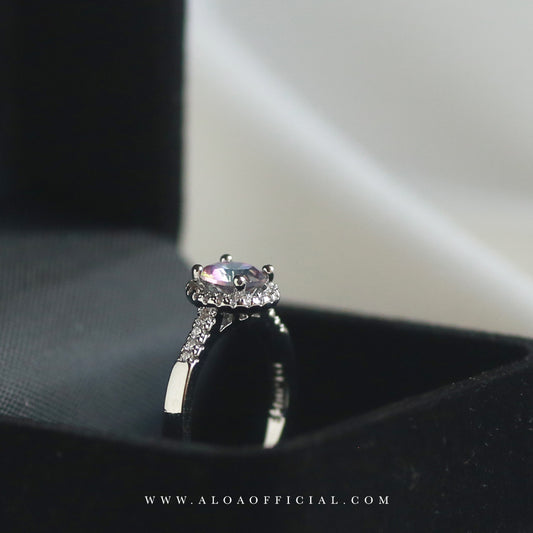 Twilight Halo CZ Ring