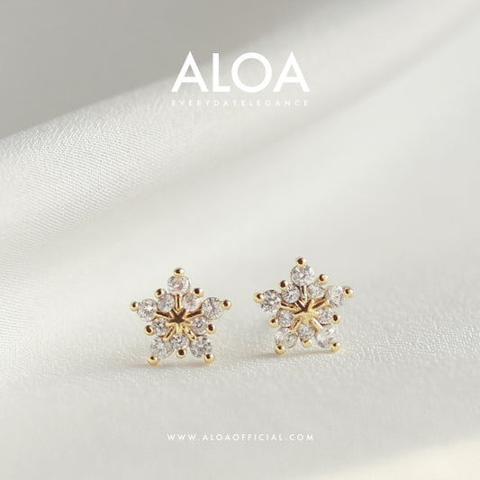 Aloa starry eyed earrings - Gold