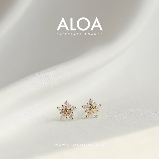 Aloa starry eyed earrings - Gold