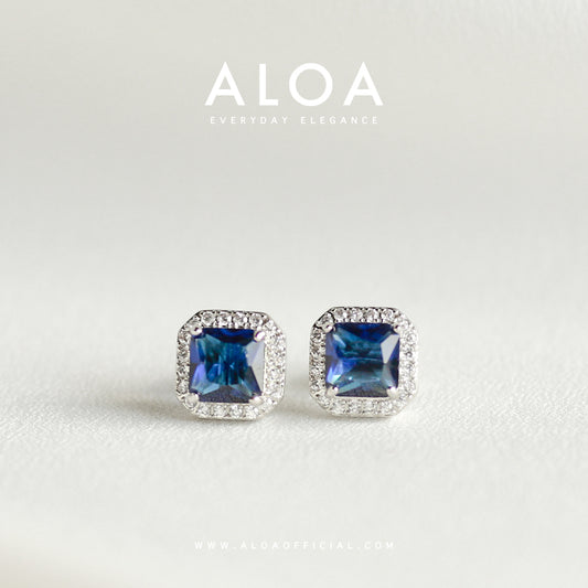 Classic Blue CZ Earrings