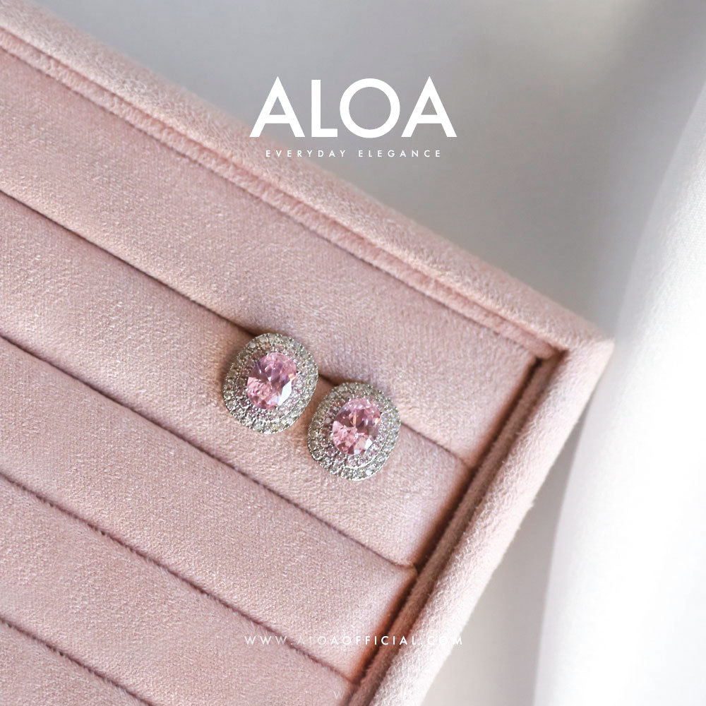 Classic Pink CZ Studs