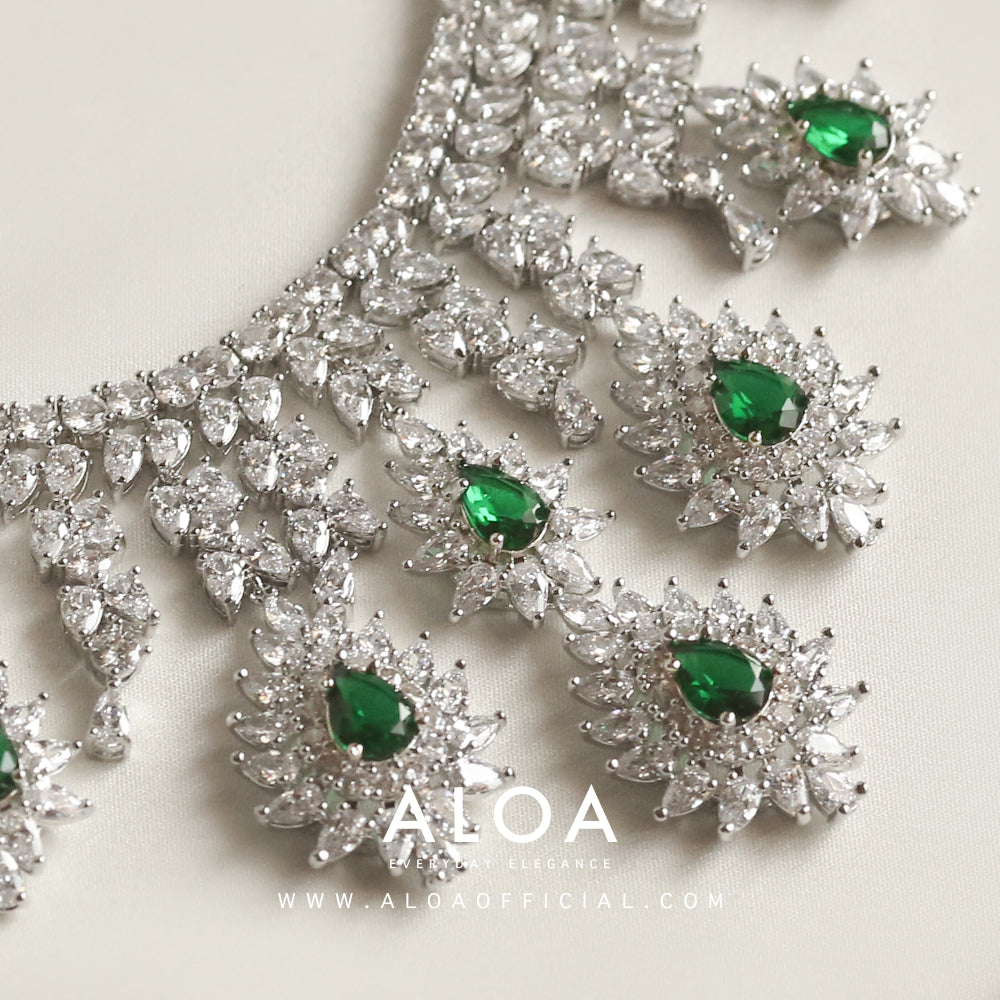 CZ Bridal Set in Green