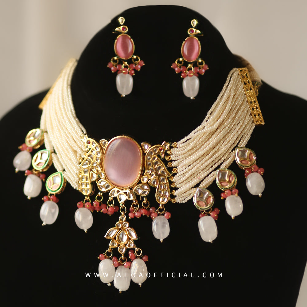 Pretty Pastel Kundan Bridal Set