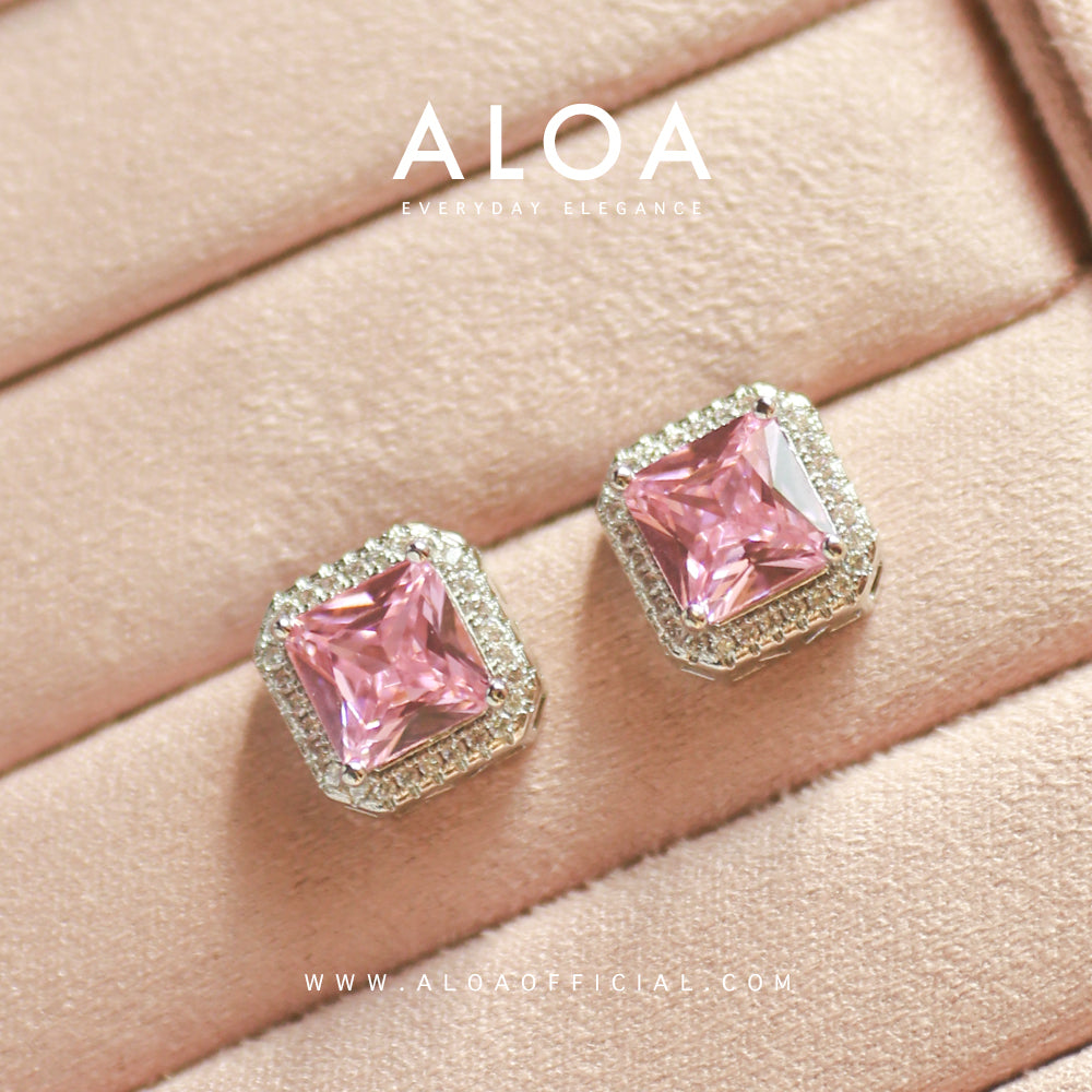 Pink Cz Studs