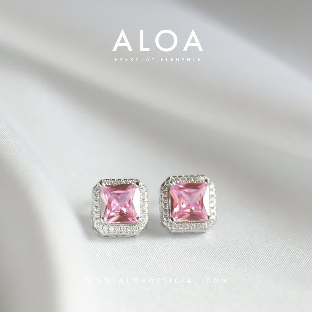 Pink Cz Studs